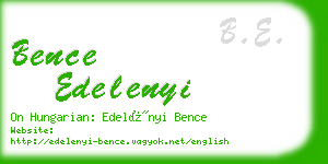 bence edelenyi business card